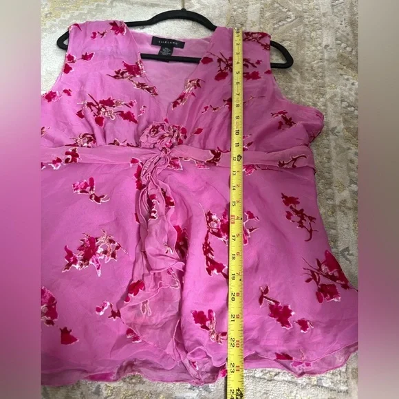 Vintage Y2K Silk Blend Crushed Velvet Top - Picture 8 of 8